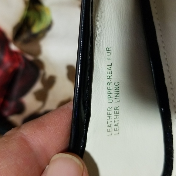 Sz 8 "Via Spiga" Cow Fur/Leather Peep Toe Pumps - Picture 7 of 8